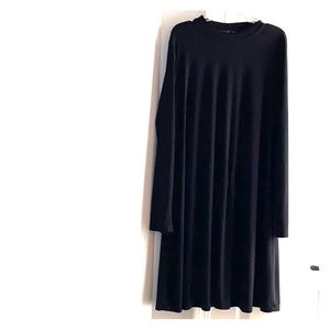 Date Night black long sleeve mini dress.